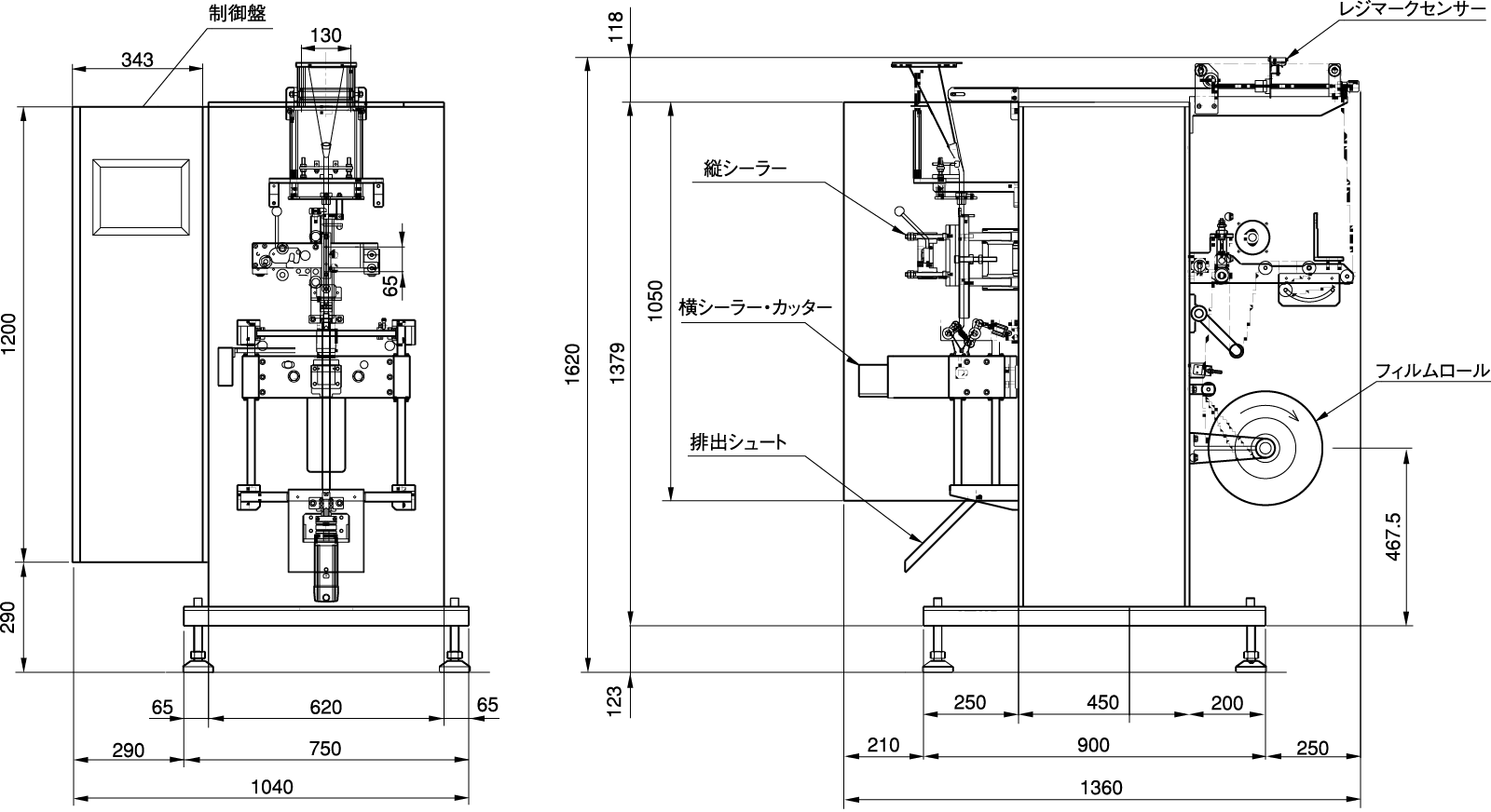 機械寸法図